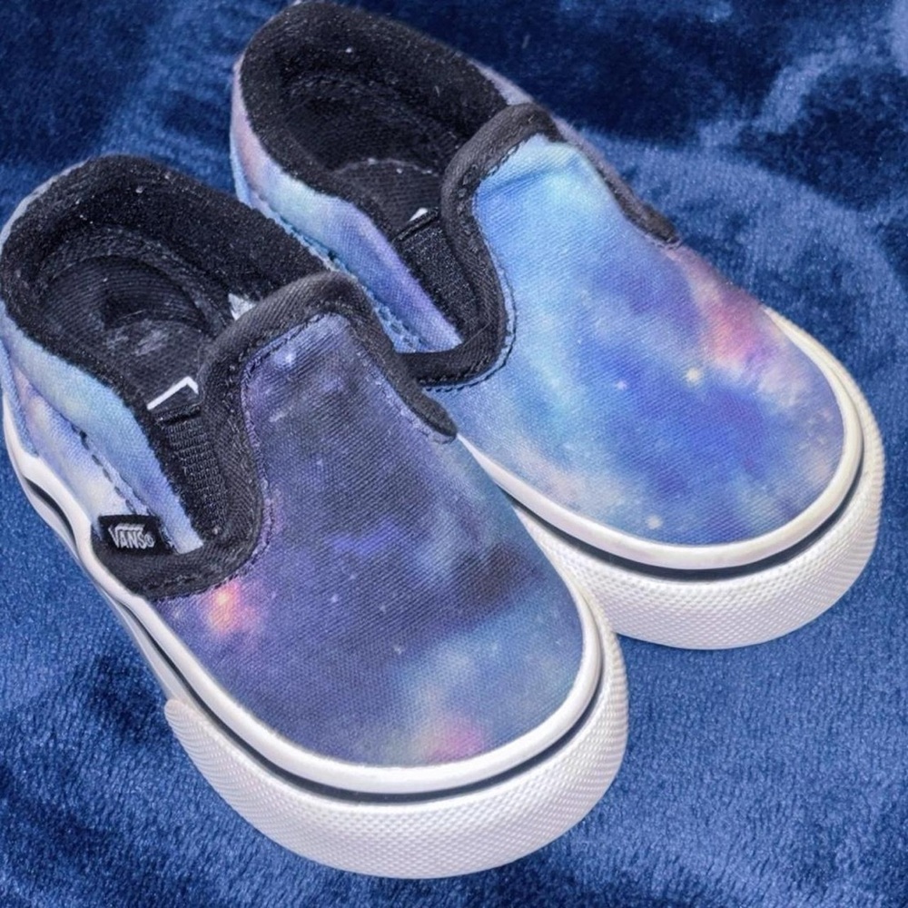 VANS Baby Girl Galaxy Space Slip on Sneakers Size Toddler 3